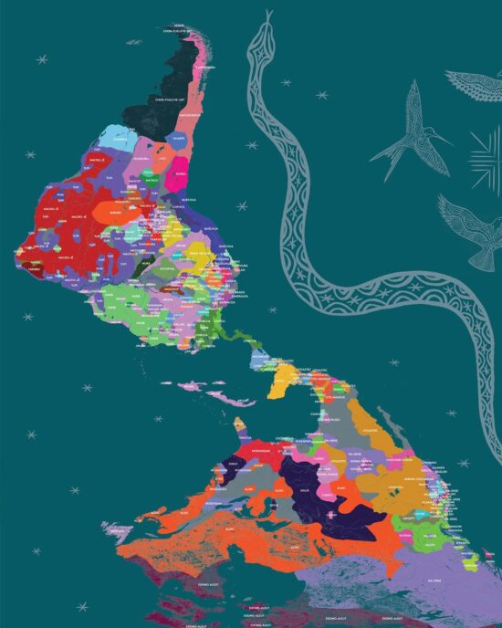 mapas da exposição Nhe’ẽ Porã